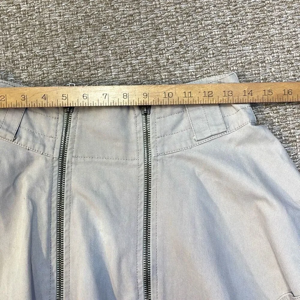(NUDE) Beige Layered Flared High Rise Ruffle Denim Skirt Size 28